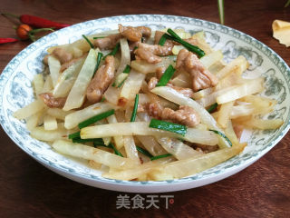 苤蓝炒肉丝的做法步骤：8