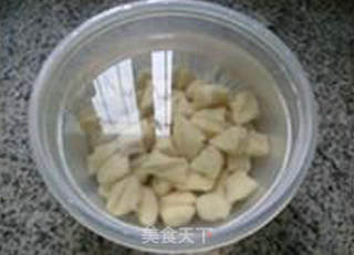 鸡棕菌鸡毛菜炒面疙瘩的做法步骤：9