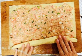 鱿鱼肉末千张卷的做法步骤：7