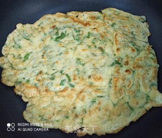 芹菜叶蛋饼的做法步骤：5