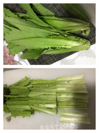 芝麻酱拌油麦菜的做法步骤：1