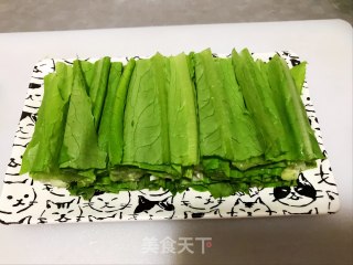 芝麻酱拌油麦菜的做法步骤：2