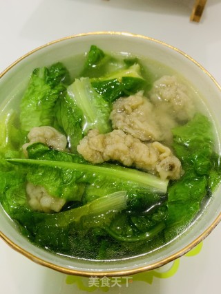 酥肉莴笋叶汤的做法步骤：4