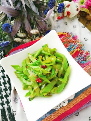 素炒芥菜梗的做法步骤：12