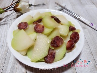 腊肠炒菜果的做法步骤：10