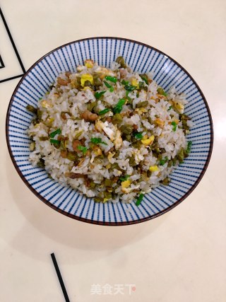 酸豆角肉末鸡蛋炒饭的做法步骤：10