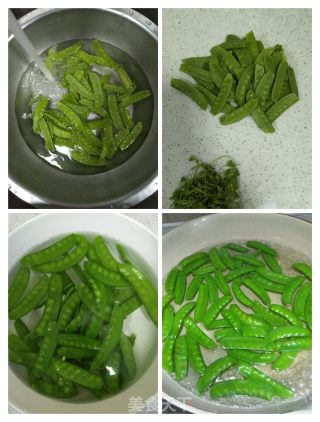 肥牛片炒荷兰豆的做法步骤：2