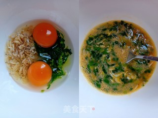 芹菜叶虾皮煎蛋——快手又健康的做法步骤：3