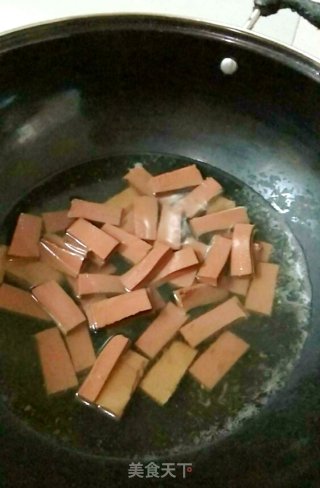韭菜炒鸭血的做法步骤：4