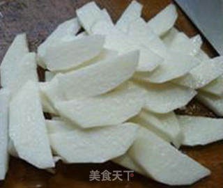 山药炒油菜蕻的做法步骤：6