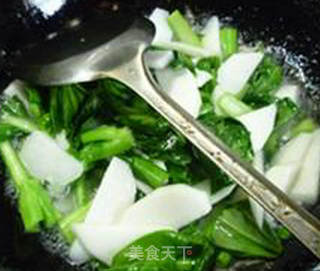 山药炒油菜蕻的做法步骤：8