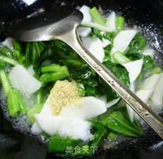 山药炒油菜蕻的做法步骤：9
