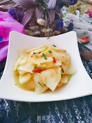 炝炒冬瓜片的做法步骤：8