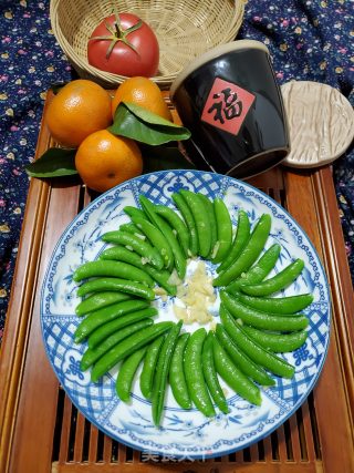 蒜香甜豆的做法步骤：11