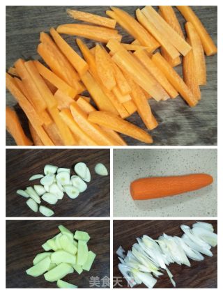 莲藕炒豆角的做法步骤：4
