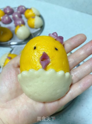 小鸡豆沙包的做法步骤：20