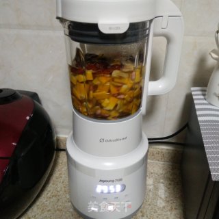 南瓜花生红枣豆浆的做法步骤：6