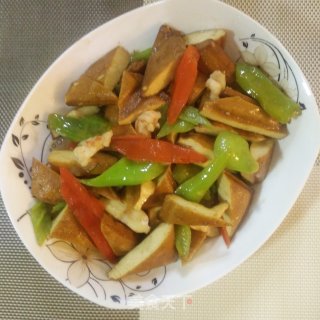 豆干炒尖椒的做法步骤：9