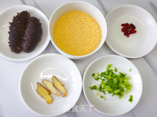海参小米粥的做法步骤：1