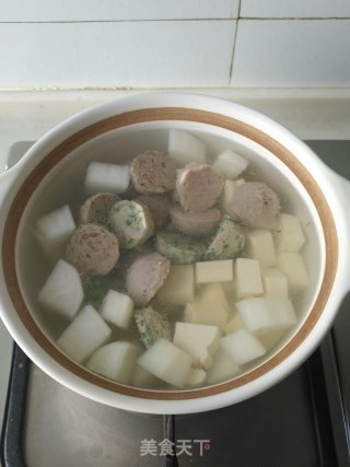 萝卜豆腐丸子汤的做法步骤：5