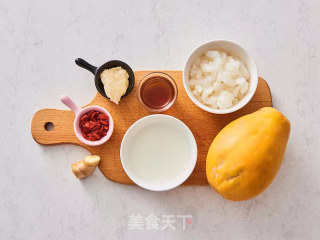 木瓜炖雪蛤的做法步骤：1