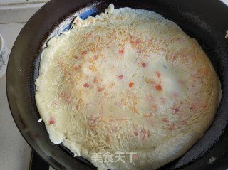 奶香杂蔬火腿饼的做法步骤：6