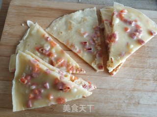 奶香杂蔬火腿饼的做法步骤：7