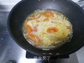 番茄金针菇蛋花汤的做法步骤：7