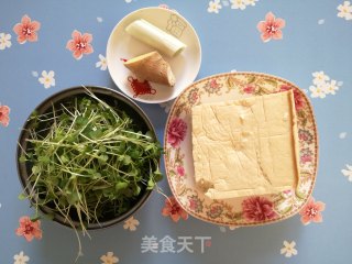 豆苗烧豆腐的做法步骤：1