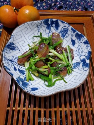 香葱炒腊肠的做法步骤：6