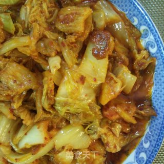 辣白菜炒五花肉的做法步骤：11