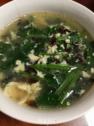 黑木耳香菜鸡蛋汤的做法步骤：11