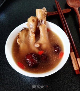 #冬日暖汤#药膳鸡脚汤的做法步骤：7