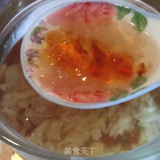 火龙果桃胶银耳汤的做法步骤：7