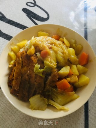 咖喱猪排饭的做法步骤：9