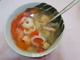 海鲜草菇汤的做法步骤：11