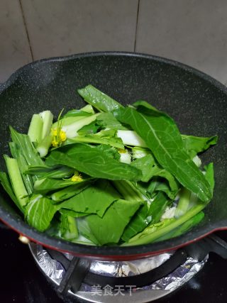 蒜片炒迟菜心的做法步骤：5