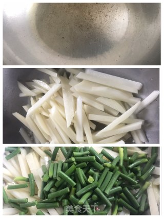 蒜苔炒土豆的做法步骤：2