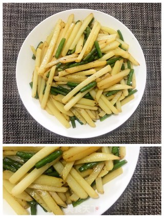 蒜苔炒土豆的做法步骤：4