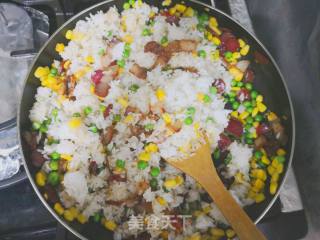 腊味炒饭的做法步骤：6
