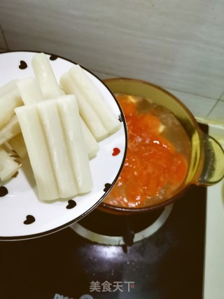 番茄年糕汤的做法步骤：6