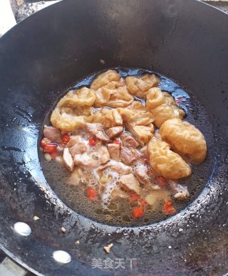 油豆腐焖肉的做法步骤：6