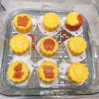 胡萝卜奶黄糕的做法步骤：10
