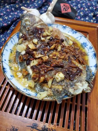 黄豆酱蒸罗非鱼的做法步骤：8