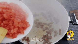 番茄牛肉烩饭，酸甜软糯有营养的进口宝贝生鲜「小鹿优鲜」的做法步骤：7