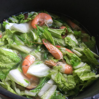 鲜虾白菜豆腐汤的做法步骤：7