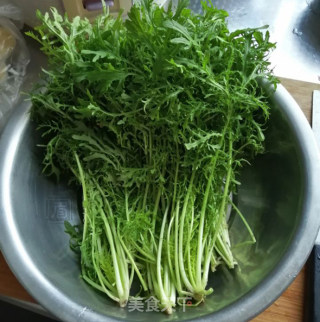 银丝梗菜炒冬笋的做法步骤：2