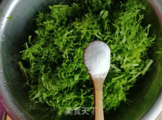 银丝梗菜炒冬笋的做法步骤：3