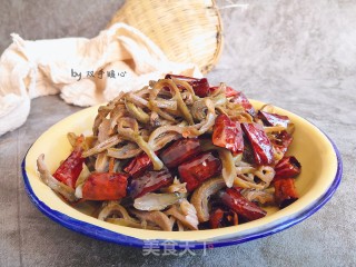辣炒眉豆丝的做法步骤：8