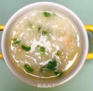 秋葵鲜虾粥的做法步骤：8